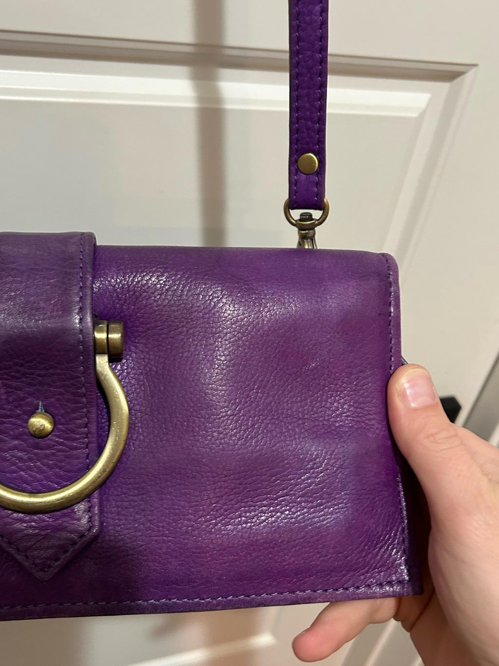Sapahn Purple Leather Crossbody With Removable Strap — image 4 of 7
